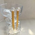 Elegant long tassel stud earrings simple geometric pearl earrings