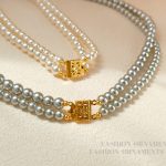 European and American retro style double row pearl necklace