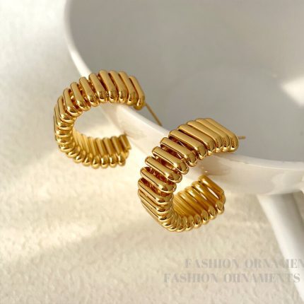 European and American creative spring shape earrings