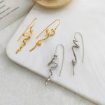 European and American personalized abstract three-dimensional design earrings