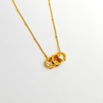 Simple zircon circle pendant necklace fashionable summer new clavicle chain