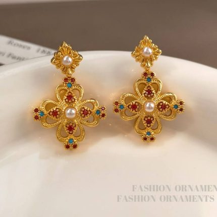 Chinese style palace design earrings